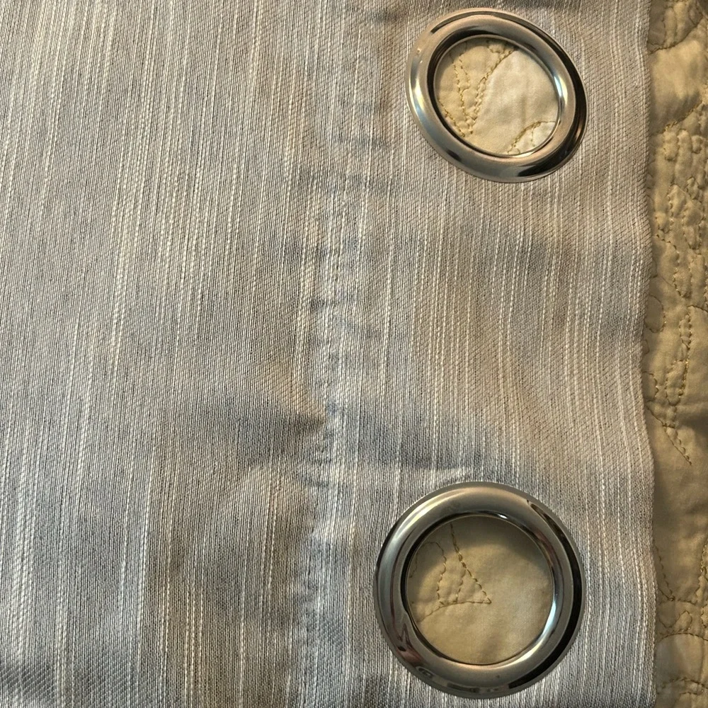 Gray Silver Grommet Blackout Curtains 2‎ Panels